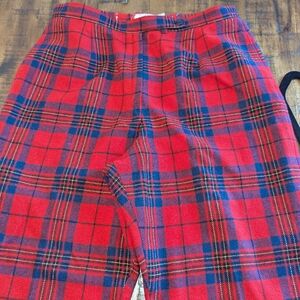 Pendleton Vintage Red Leslie Tartan Petite Pant